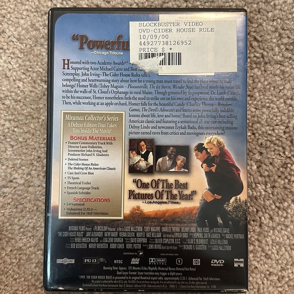 The Cider House Rules DVD - Picture 2 of 2